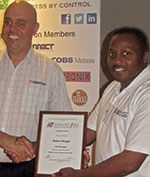 
Mike Banda (right) thanks Robert Wright for the presentation.  